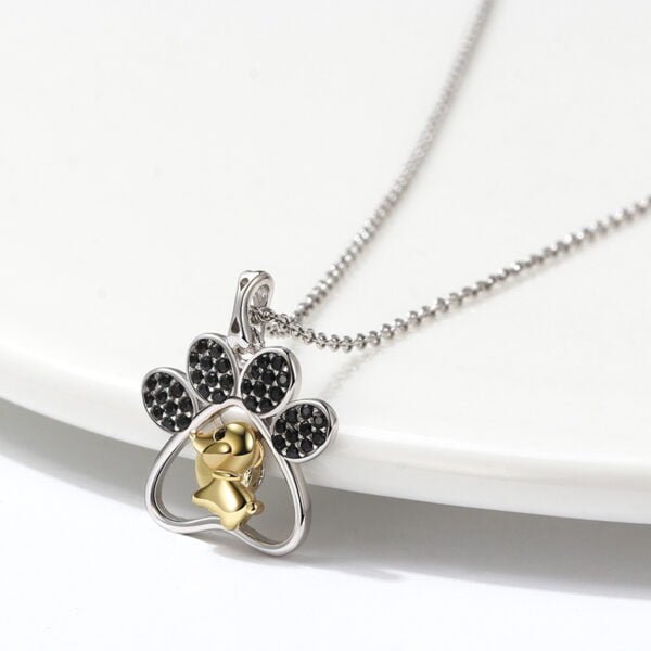 Fashion Hollow 14K Gold Cartoon Dog Necklace Necklaces 3