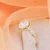 INS Wind Zircon Ring S925 Silver Plated 14K Gold Rings 11