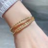 T015 18K Gold Cube Sugar Bracelet Laser Bracelets 8