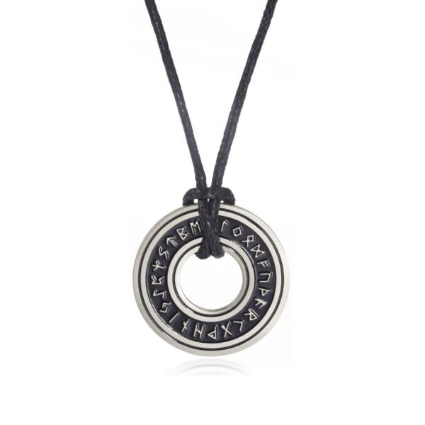 Asgard Crafted Circular Horn Rune Pendant Chain Necklaces 8