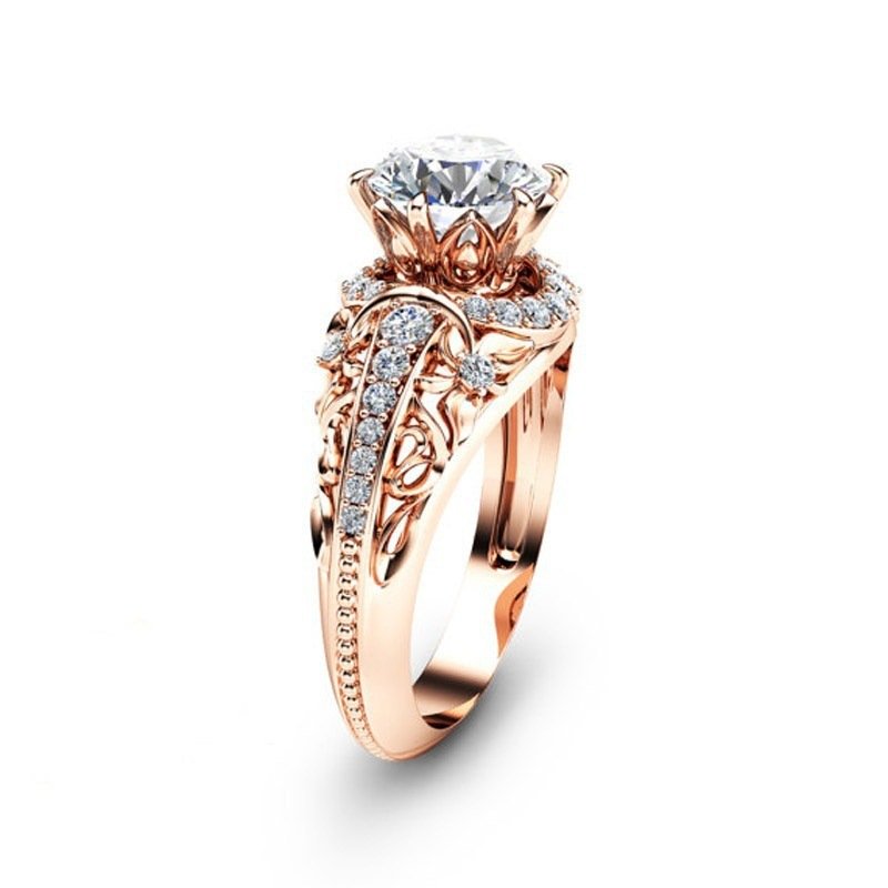 14K Rose Gold Micro Set Diamond Women’s Rings Promos30 2