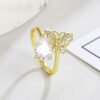 Pastoral Vintage Drop Zircon Ring Rings 8