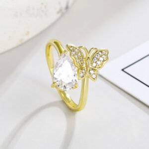 Pastoral Vintage Drop Zircon Ring Rings Pastoral Vintage Drop Zircon Ring Rings