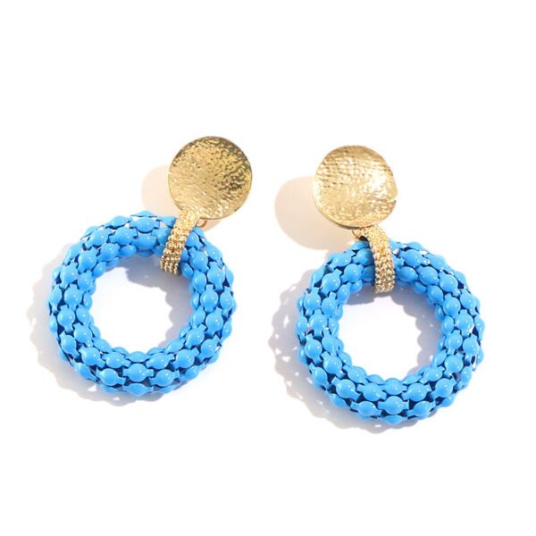 Metal Woven Earrings European And American Creative Fashion Ethnic Style Earrings 3