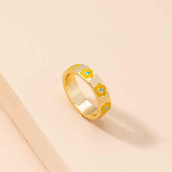 Fashion Flower Female Cute Fun Personality Street Shot Cold Wind Ring Rings 4