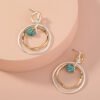 Personality Tide Brand Irregular Wave Pattern Earrings Multicolor Birthday Turquoise Simple Earrings Earrings 11