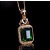 Emerald Pendant Silver Plated 18k Rose Gold Necklaces 12 Emerald Pendant Silver Plated 18k Rose Gold Necklaces 12