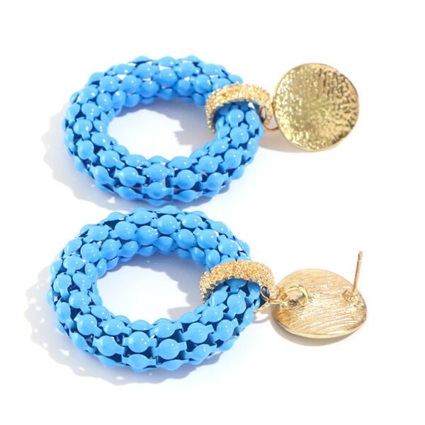 Metal Woven Earrings European And American Creative Fashion Ethnic Style Earrings 7