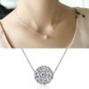 Fashion Full Diamond Round Necklace Women Necklaces 16