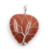 Peach Heart-shaped Lovers Pendant Natural Crystal Tree Of Life Necklace Necklaces 18