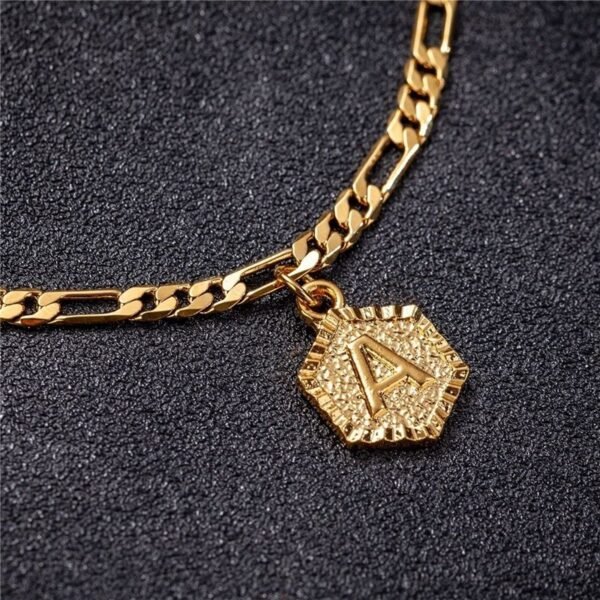 26  Alphabet Letter Anklet Gold Color Foot Chain Bracelet Bracelets 5