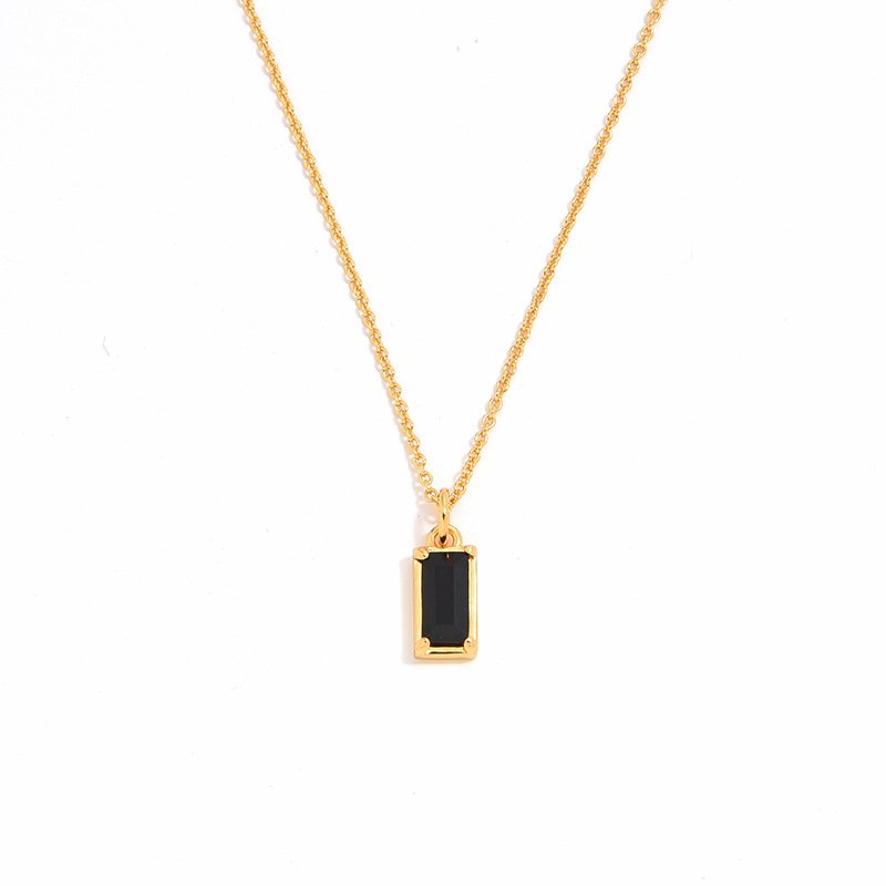 S925 Silver 18K Gold Plating Simple Fashion Exquisite High-grade Black Zircon Necklace Necklaces 6 S925 Silver 18K Gold Plating Simple Fashion Exquisite High-grade Black Zircon Necklace Necklaces 6