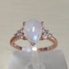 Natural Semi-Precious Moonstone Ring Simple Rings 13