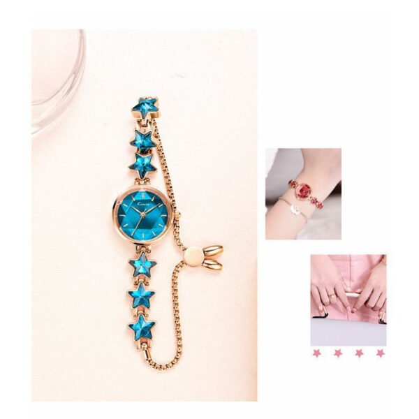 Bracelet Watch Ladies Stretch Buckle Light Luxury Rose Gold Quartz Bracelets 3