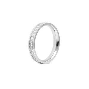 White Diamond Geometric Ring Female Simple Ring Rings