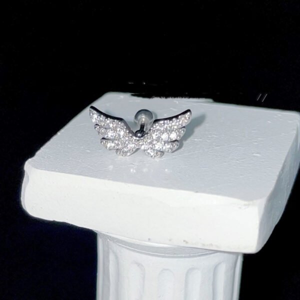 Small Wing Ear Bone Nail Love Heart Zircon Earrings Earrings 4