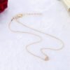 Simple Fashion Gold Color Double-sided Love Pendant Necklaces Clavicle Chains Necklace Women Jewelry Valentines Day Gift Necklaces 17