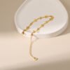 Star Niche Copper Plated 18K Real Gold White Sweet Bracelet Bracelets 11