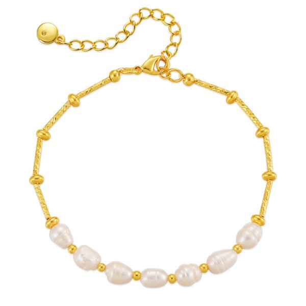 Pearl Gold Round Bead Copper Chain Accessories 7
