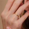Silver Gold Silver Rings For Women WeddingJewelry Gift Rings 8