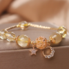 Natural Citrine Gold Gem Quartz Bracelet Women’s Light Luxury Star Moon Crystal Accessories Bracelets 16