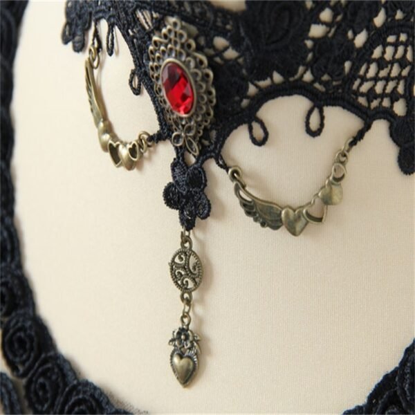 Black Lace Necklace Love Queen Holiday Photography Necklaces 4