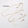 Titanium Steel Gold Plated Necklace Anklets Bracelets Necklaces 13