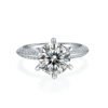 S925 Silver Plated White Gold Moissanite Diamond Ring For Women Rings 10