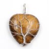 Peach Heart-shaped Lovers Pendant Natural Crystal Tree Of Life Necklace Necklaces 19