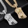 Jesus Head Hip Hop Pendant Real Gold Plating Street Necklace Necklaces 9 Jesus Head Hip Hop Pendant Real Gold Plating Street Necklace Necklaces 9