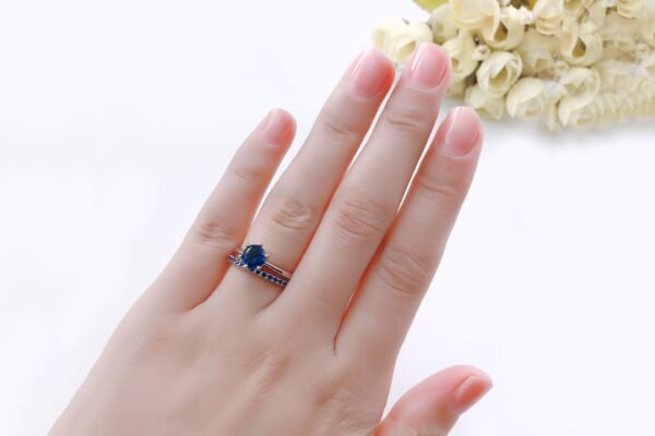 Zircon Micro Set Gold Plated Six Claw Ring Rings 4
