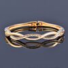 Japanese And Korean Diamond Wave Cross Hollow Gold Plated Bracelet Bracelets 12