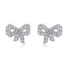 S925 Silver Diamond Bow Stud Earrings Earrings 9
