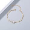 Zinc Alloy Elbow Tube Gold Plated Copper Micropaved Zircon Pendant Bracelet Bracelets 8 Zinc Alloy Elbow Tube Gold Plated Copper Micropaved Zircon Pendant Bracelet Bracelets 8