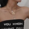 Multi-element Suit Necklace Retro Fashion Butterfly Letters Necklaces 12