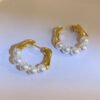 Korean Ins Wind Pearl Transparent Natural Stone Ears Earrings 15
