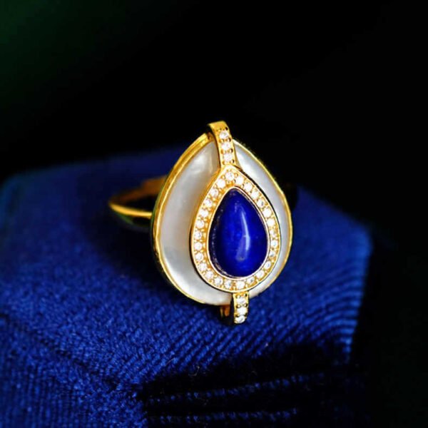 Natural White Fritillaria Water Drops Earstuds Female Sterling Silver Earrings 5