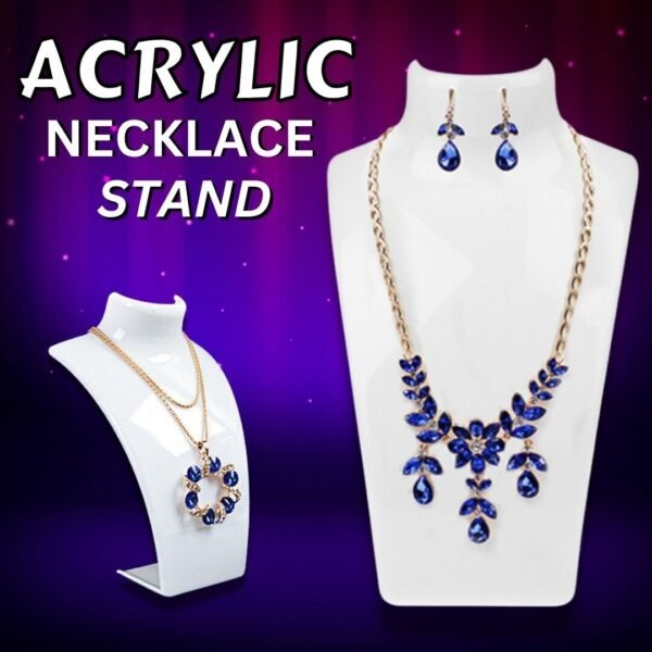 Acrylic Display Stand Necklace Pendant Bust Mannequin Earring Jewelry Chain Show Necklaces 8