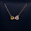 K Rose Gold Natural Citrine Necklace Necklaces 17