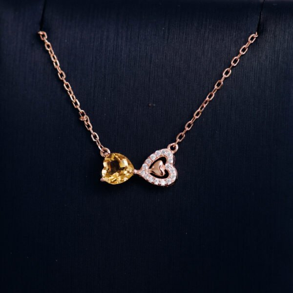 K Rose Gold Natural Citrine Necklace Necklaces 9