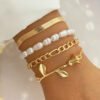 Fashion Pearl Metal Gold Bracelet Bracelets 8 Fashion Pearl Metal Gold Bracelet Bracelets 8