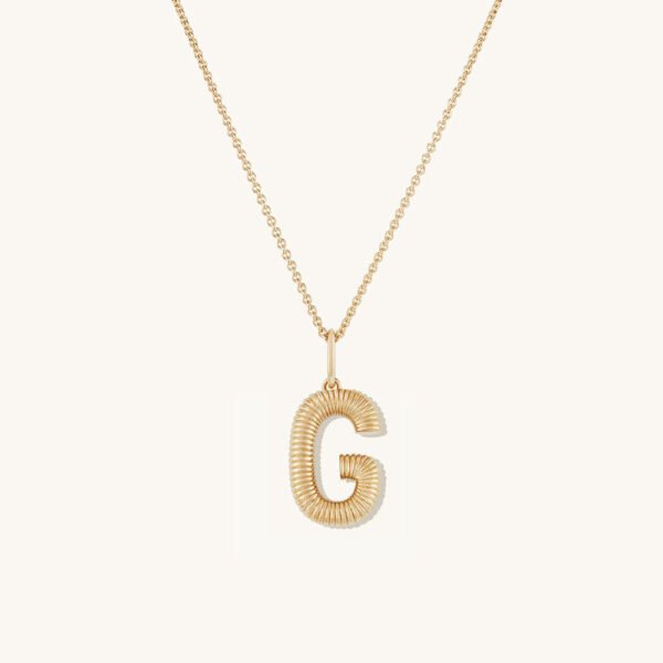 Personalized Simple Letter Necklace Fashion Creative Pattern Gold 26 Letter Necklaces 11