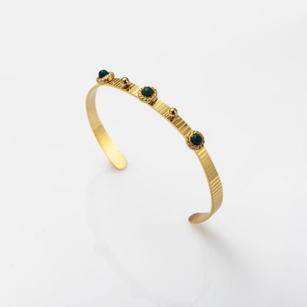 Vintage Natural Stone Adjustable Stainless Steel Bracelet Bracelets 5