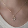 Sterling Silver Gold Plated Star Moon Necklace Women’s Delicate Necklaces 12