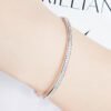 Simple Women’s 18K White Gold Moissanite Semi Bracelet Bracelets 8 Simple Women’s 18K White Gold Moissanite Semi Bracelet Bracelets 8