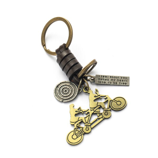 Women’s Fashion Vintage Handwoven Leather Keychain Accessories 6