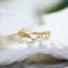 Gold Leaf Set Diamond Ring Europe And America Rings 7