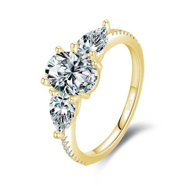 Fashion S925 Sterling Silver Simulation Diamond Bright Ring Rings 7