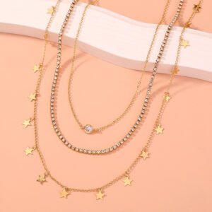 Star Zircon multi-layer necklace Necklaces