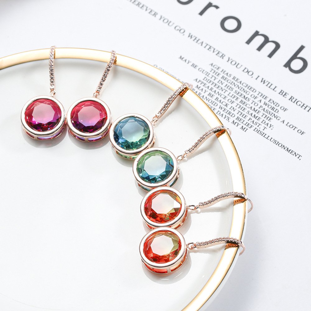 New Style Earrings Tourmaline Popular In Europe And America Earrings 5 New Style Earrings Tourmaline Popular In Europe And America Earrings 5